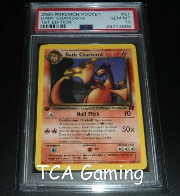 PSA 10 GEM MINT Dark Charizard 2182 1ST EDITION Team Rocket RARE Pokemon Card