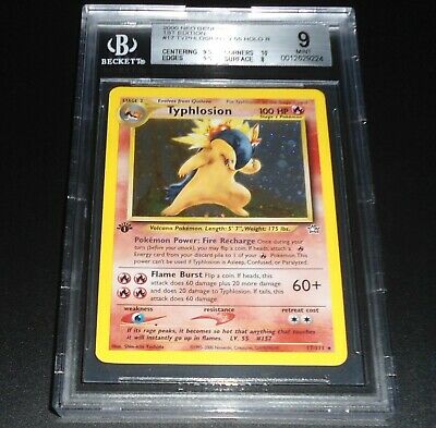 BGS 9 MINT Typhlosion 17111 1ST EDITION Neo Genesis HOLO RARE Pokemon Card