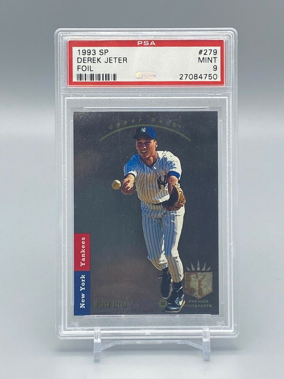 1993 UPPER DECK SP BASEBALL DEREK JETER ROOKIE CARD FOIL 279 PSA 9 RC MINT 