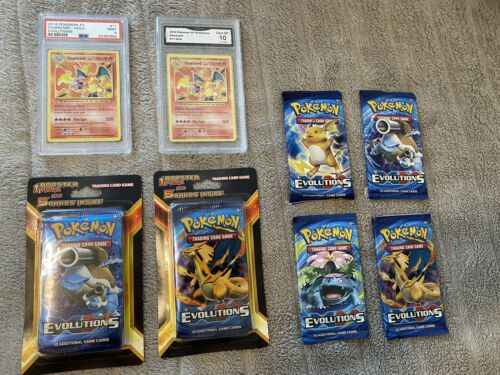 Pokemon Evolution Booster  Blister  Holo Charizard PSA 9  GMA 10