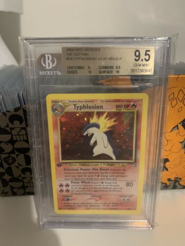 Pokemon Typhlosion 1st Edition Neo Genesis BGS 95 GEM MINT PSA 10 2 X 10 Subs