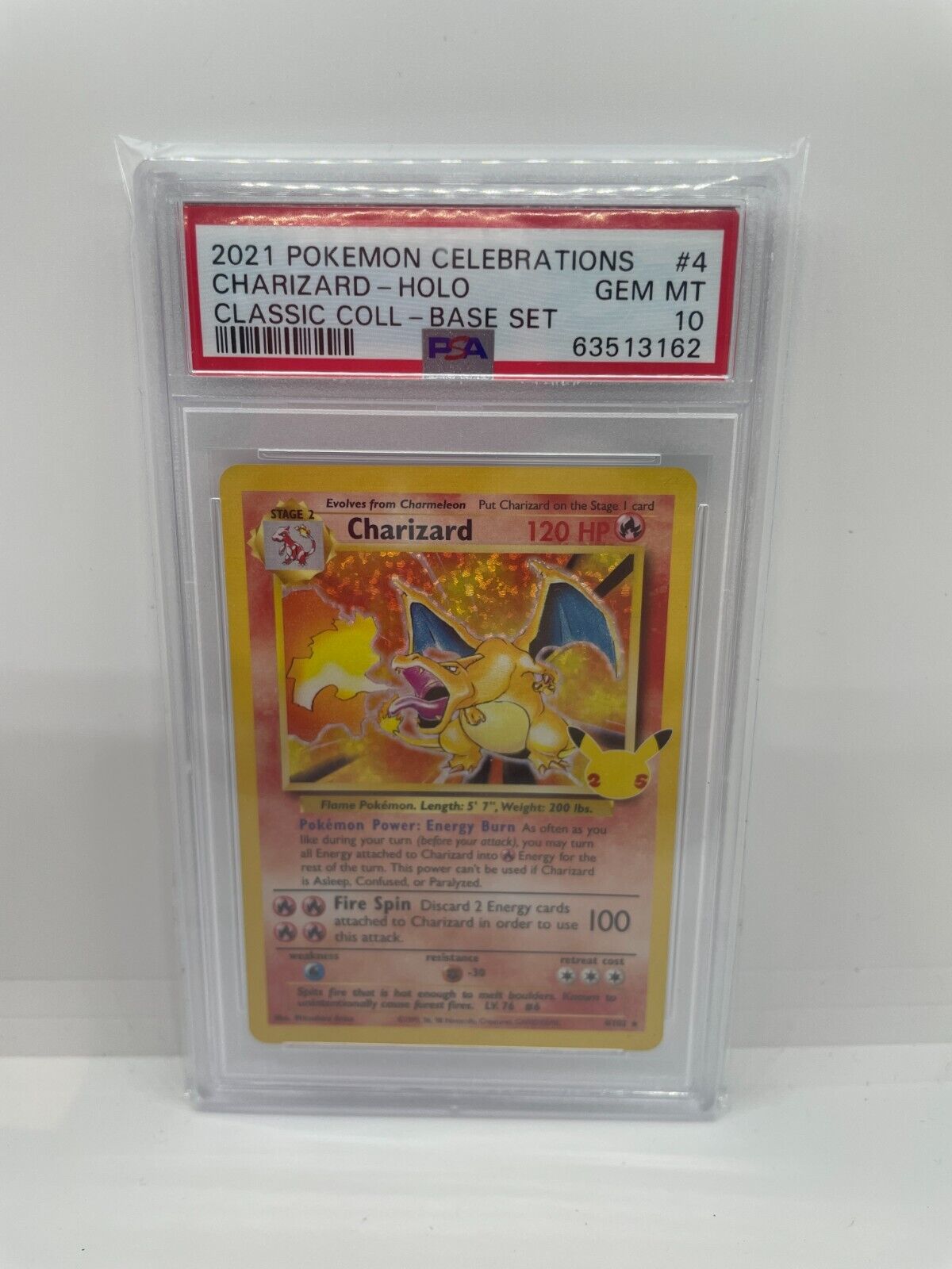 Pokemon Card CHARIZARD PSA 10 4102 HOLO CLASSIC COL EN