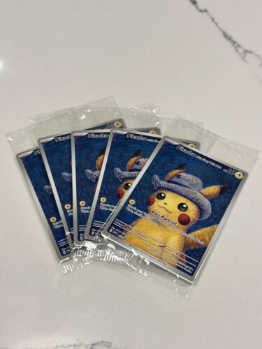 Pikachu With Grey Felt Hat 085 Promo Card Pokemon X Van Gogh Museum   X 5