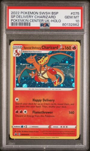 Pokemon SWSH BSP Center  Special Delivery Charizard Holo PSA 10