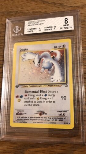 Lugia 9111 Neo Genesis 1st Edition BGS 8 Holo Rare Pokemon card 2000 Vintage