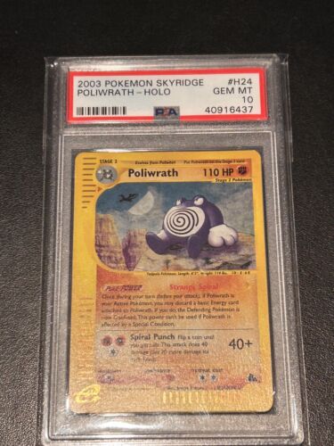 2003 Pokmon Skyridge POLIWRATH  Holo GEM Mint PSA 10 