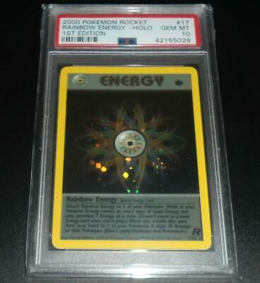 PSA 10 GEM MINT Rainbow Energy 1782 1ST EDITION Team Rocket HOLO Pokemon Card