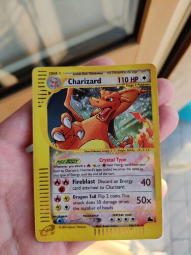 Pokemon Charizard Crystal ENG HOLO 146144 Skyridge 2003