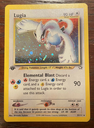 Lugia 9111 Neo Genesis 1st Edition Holo Pokemon Card 2000