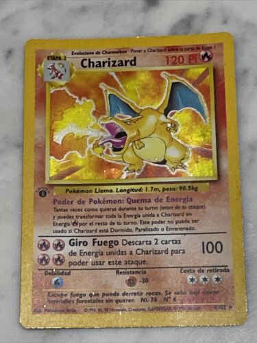 Charizard 1st edition holo Primera Edicin pokemon Trading Card