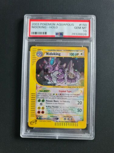 2003 Pokemon Crystal Nidoking Holo Aquapolis PSA 10