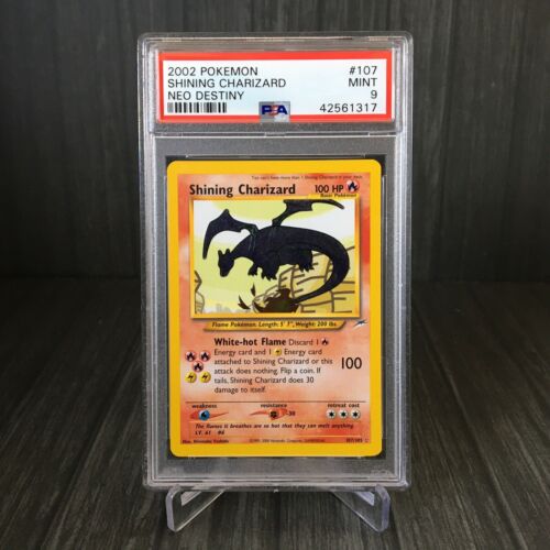 Shining Charizard PSA 9 Neo Destiny 107105 Secret Rare  Pokemon Card 2002 Holo