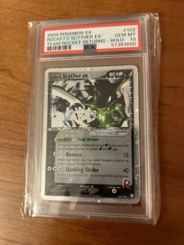 Rockets Scyther Ex Team Rocket Returns Holo 2004 Pokemon Ex 102 PSA 10 Gem Mint