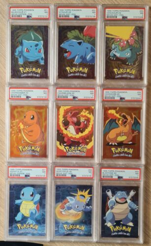 Pokemon Topps Chrome Movie Edition PSA7 Lot Charizard Blastoise Venusaur 