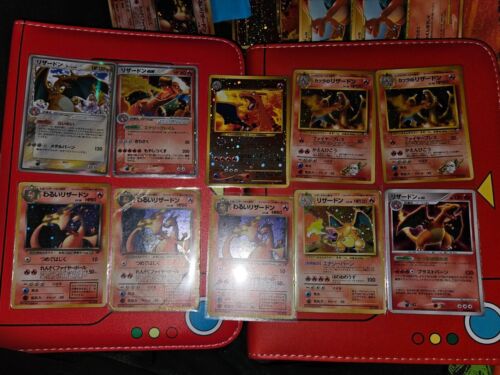 Pokemon Huge CHARIZARD Card Lot x10 Retro 34 Holos Rares Dark Crystal Blaines 