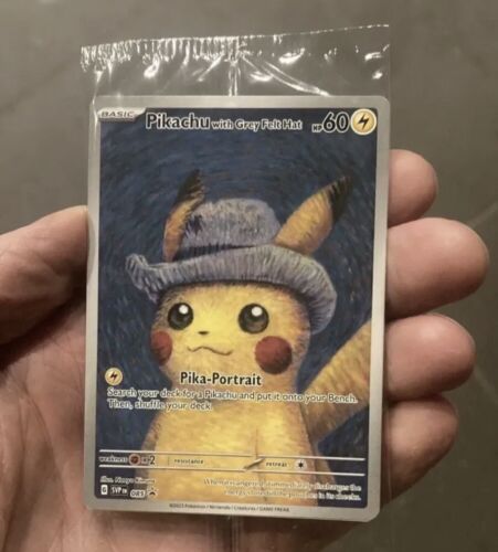 Pokemon English Pikachu With Grey Felt Hat 085 Van Gogh Black Star Promo SVP EN