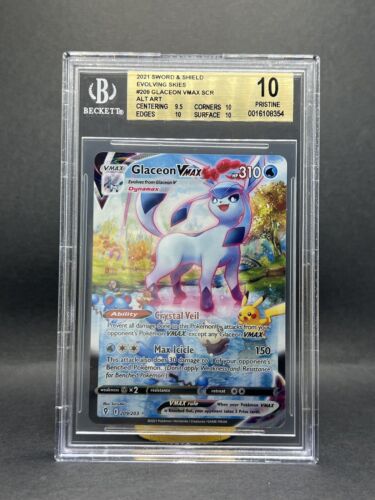 Pokemon Glaceon Vmax 209203 Skies Alternative Art Holo BGS 10 PSA PRISTINE Eng