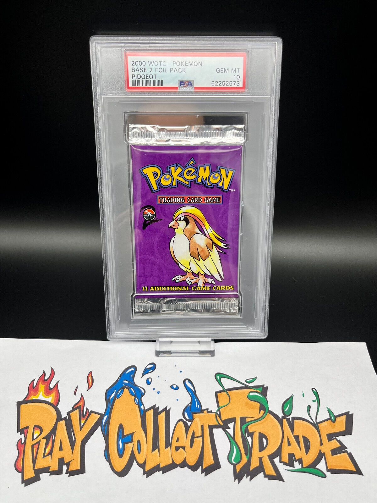 Pokemon PSA 10 2000 WOTC Base 2 Booster Pack  Artwork Pidgeot  GEM MINT