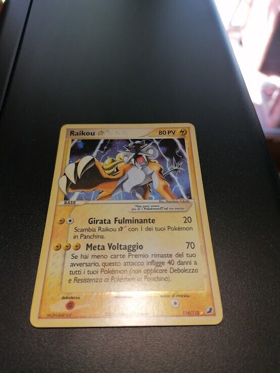 Carta Pokemon  Forze Segrete  114115 Raikou Gold Star IT  MINT