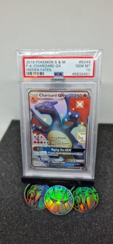 Pokemon Charizard GX SV49SV94 Full Art HIDDEN FATES PSA 10 ENGLISH