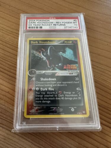 Carte Pokemon Psa10 2004 Dark Houndoom Reverse Ex Team Rocket Returns 