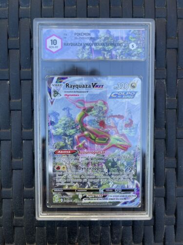 Pokemon Card Rayquaza Vmax Alternative Art 218203 GRAAD 10 ITA