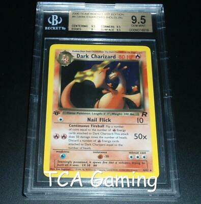 BGS 95 GEM MINT Dark Charizard 482 1ST EDITION Team Rocket HOLO Pokemon Card