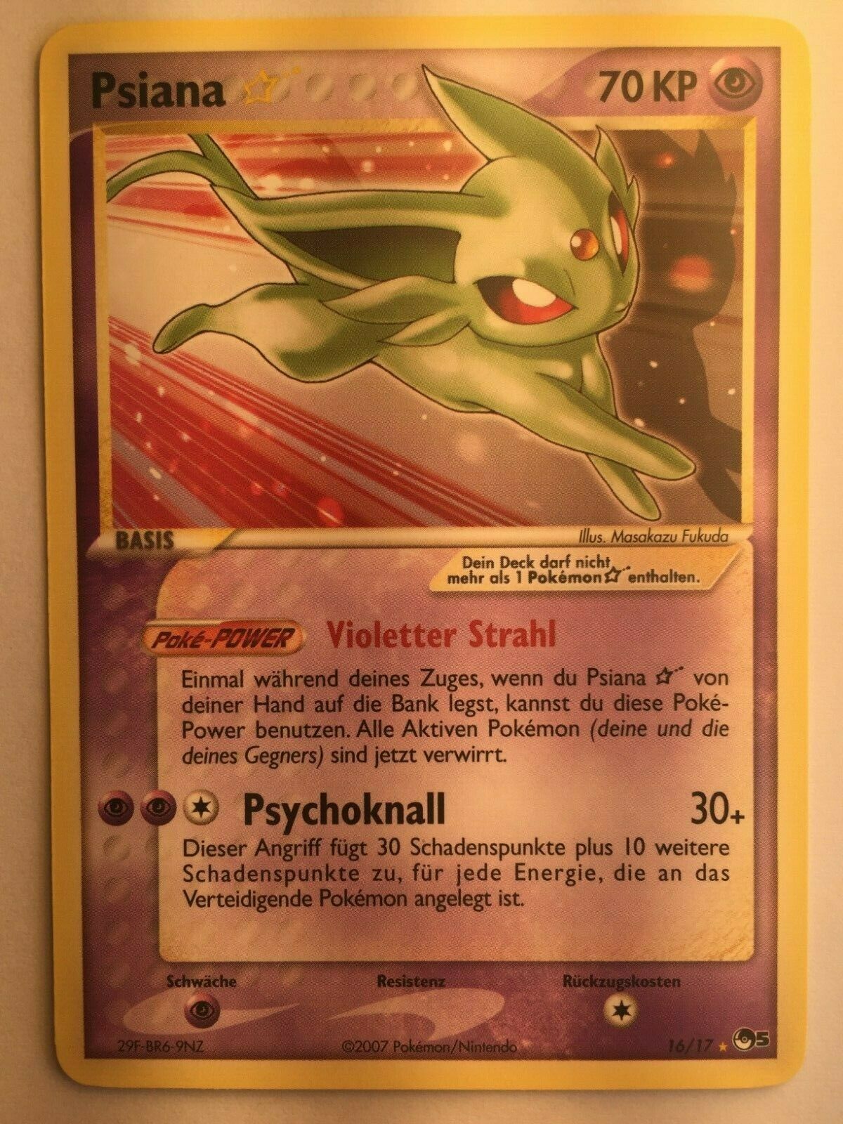 Pokemon Karte Psiana Espeon Gold Star  1617 POP Series 5  Mint  PSA  DE