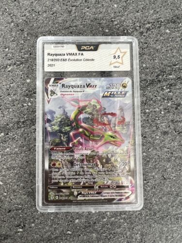 Rayquaza Vmax 218203 version FR Evolution Cleste PCA PSA 95 carte pokemon