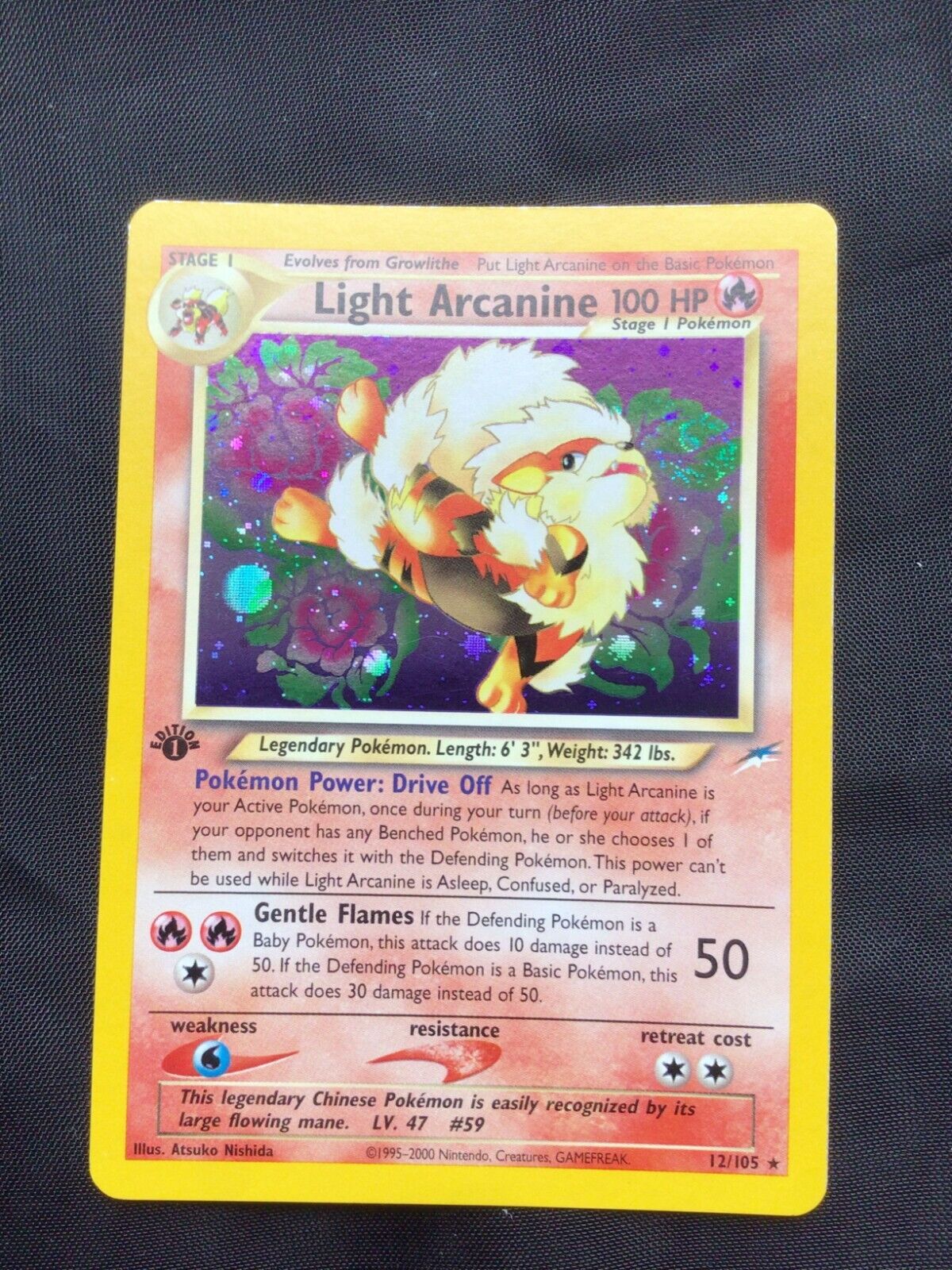 Pokemon Cards 1st Edition Neo Destiny Rare Holo Light Arcanine 12105