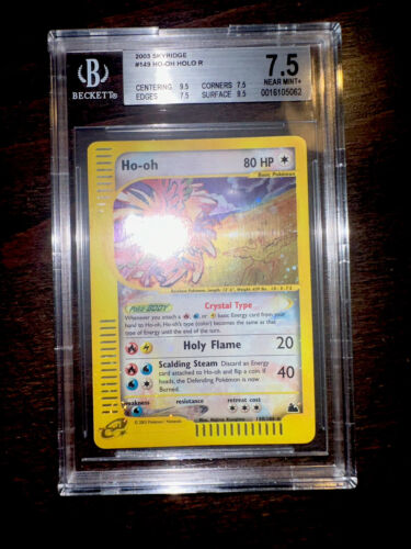 Pokemon Hooh BGS 75 STRONG 149144 Skyridge Crystal no Shining Charizard