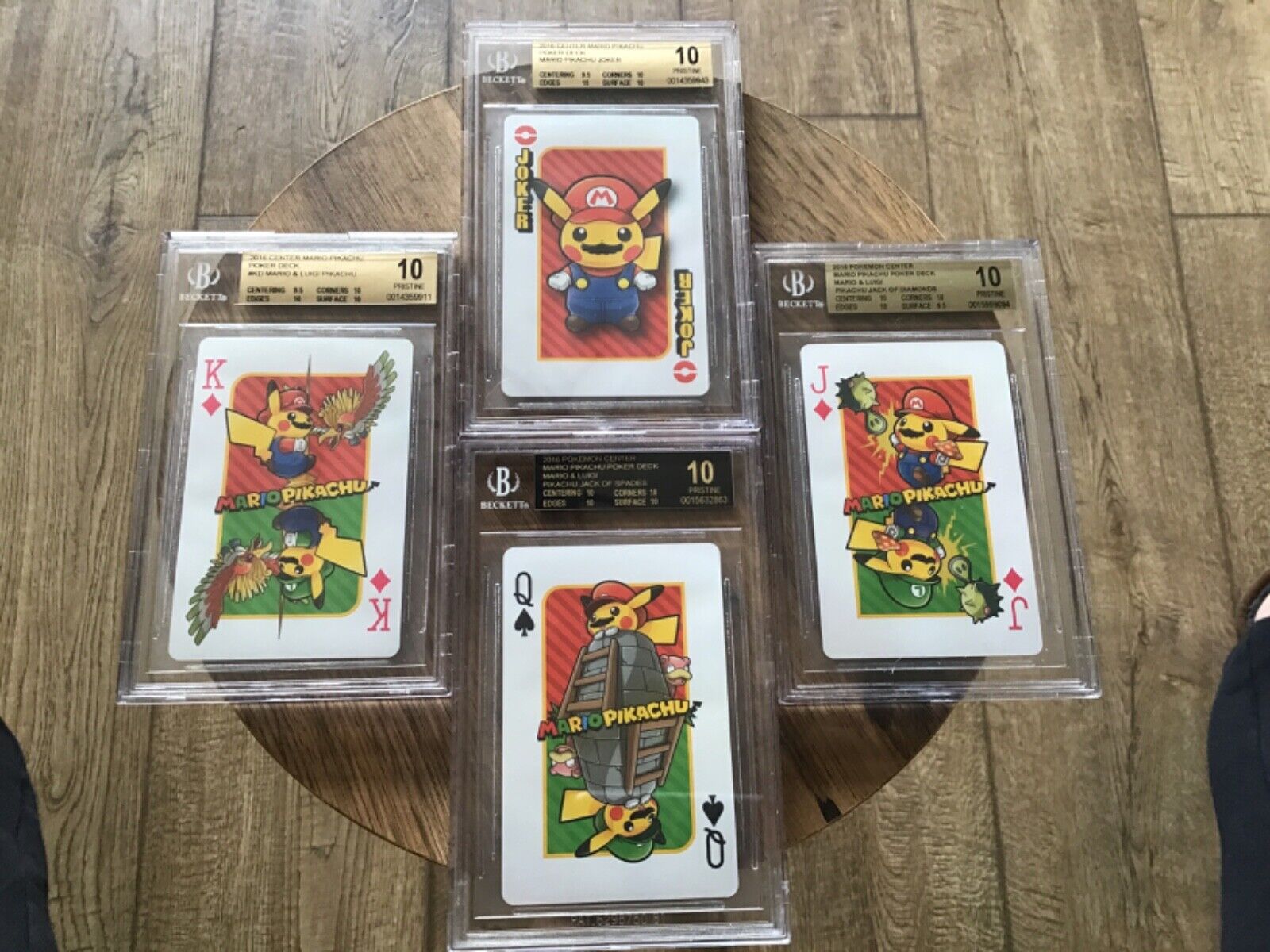 2016 pokemon center mario pikachu poker deck BGS10 PRISTINE lot BLACK LABEL