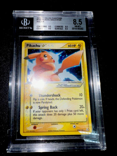 Pokemon Pikachu 104110 Goldstar BGS 85 MT no Shining Charizard Crystal