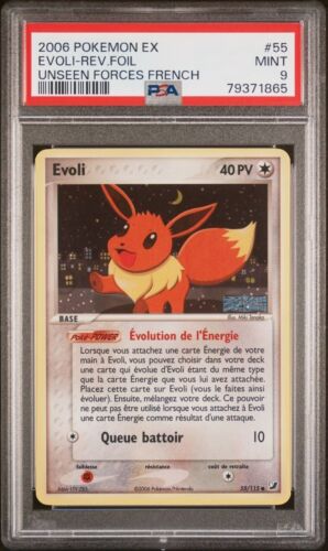  Evoli Reverse 55115 PSA 9 Bloc Ex Forces Caches Carte Pokemon Pca 