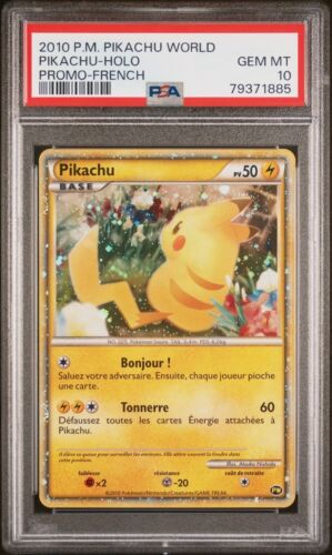  Pikachu Holo World PSA 10 2010 PW Fr Promo Carte Pokemon Pca 