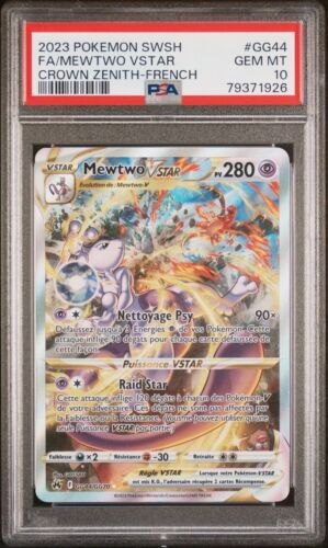  Mewtwo Vstar Alternative GG44GG70 Fr PSA 10 Zenith Suprme Carte Pokemon