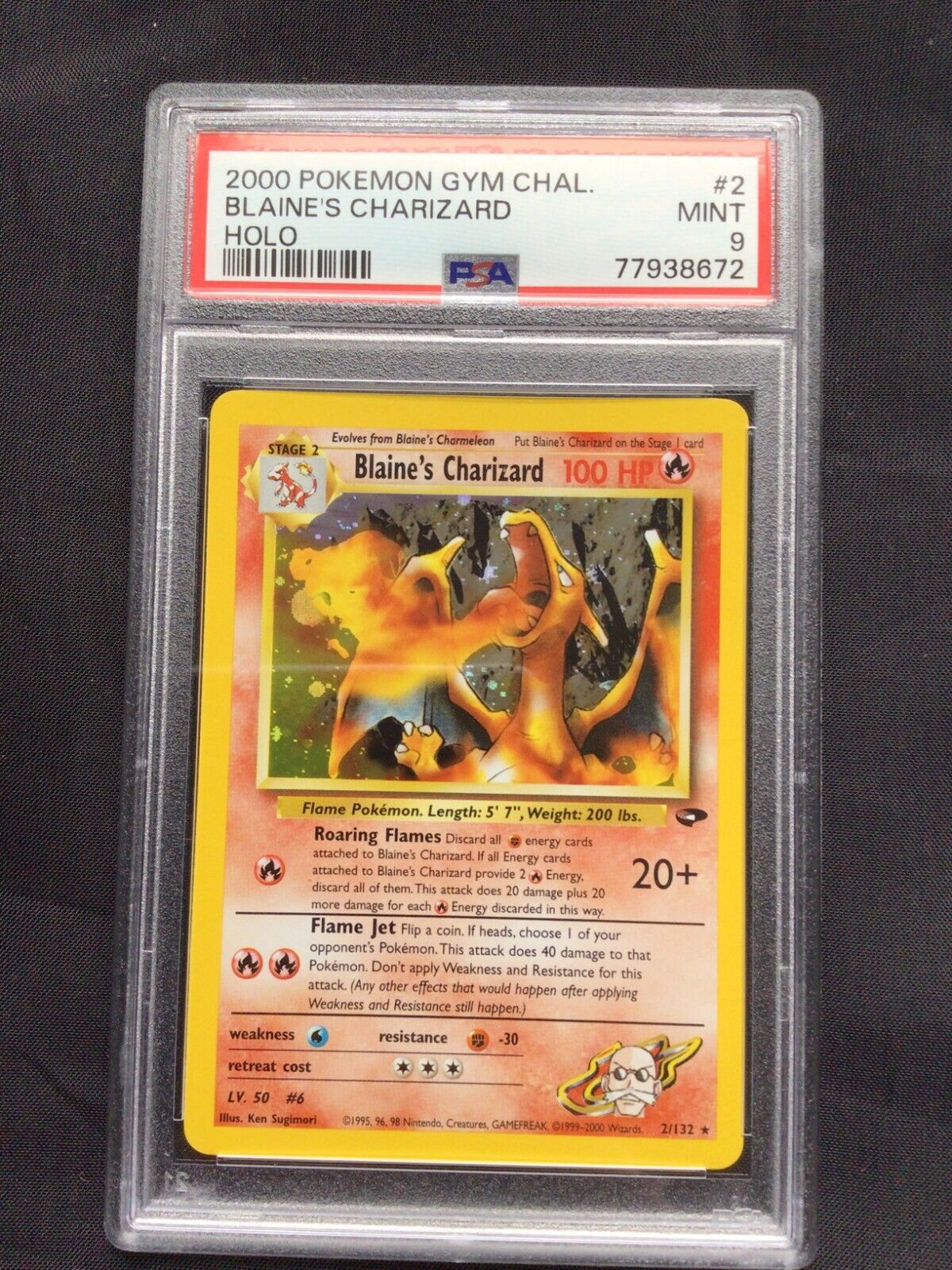 Pokemon Gym Challenge Rare Holo Blaines Charizard 2132 PSA 9