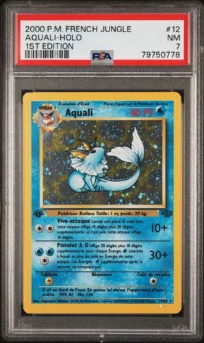  Aquali Holo PSA 7 Edition 1 Jungle 1265 Wizards Carte Pokemon Fr Pca 