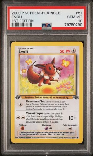  Evoli PSA 10 Edition 1 Jungle 5165 Wizards Carte Pokemon Fr Pca Eevee 