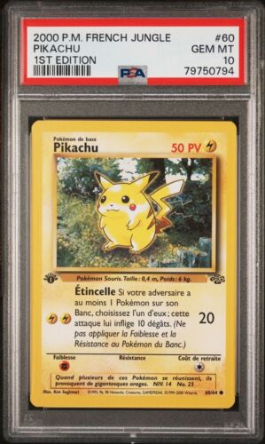  Pikachu PSA 10 Edition 1 Jungle 6064 Wizards Carte Pokemon Fr Pca 