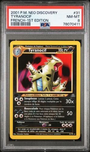  Banger   Tyranocif PSA 8 Neo Discovery 3175 Edition 1 Carte Pokemon 