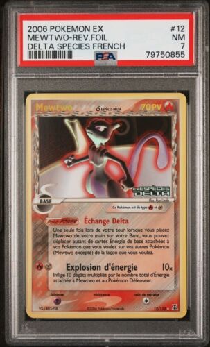  Mewtwo Holo Reverse PSA 7 Ex Espces Delta 12113 Bloc Ex Carte Pokemon 