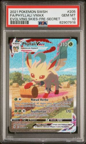  Phyllali Vmax Alternative PSA 10 Evolution Cleste 205203 Carte Pokemon 