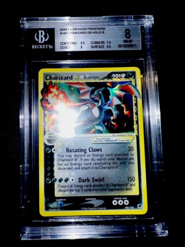 Pokemon Charizard Gold Star 100101 BGS 8 no Shining Crystal Lugia