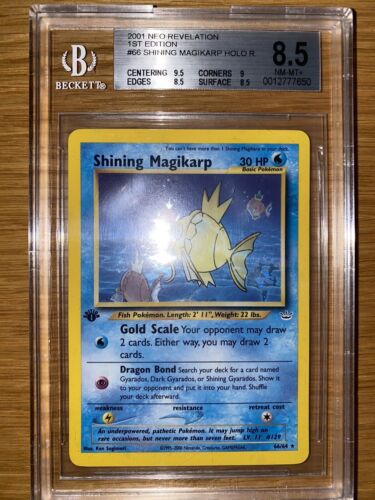 Pokemon BGS 85 Shining Magikarp 66 1st Edition Neo Revelation 2001 English