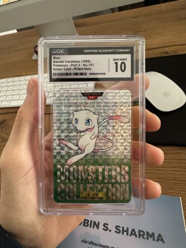 CGC 10 Mew Bandai carddass 1996 Psa 10 Pokemon Part 2 green Prism Holo ex BGS