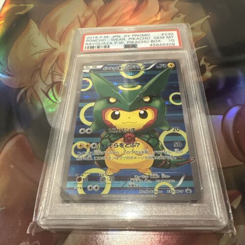 2016 Pokemon Japanese XY Promo Rayquaza 230 PonchoWearing Pikachu PSA 10