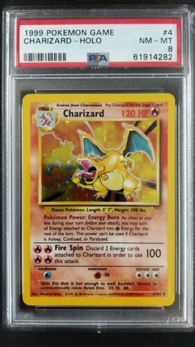 PSA 8  1999 Pokemon CharizardHolo 4102 Mint