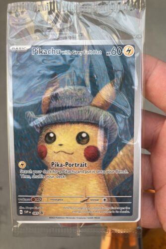 Pikachu With Grey Felt Hat 085 Promo sealed Card Pokemon X Van Gogh Museum