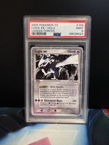 PSA 9 2005 EX Unseen Forces Lugia ex 105115  Holo Rare Pokemon Card